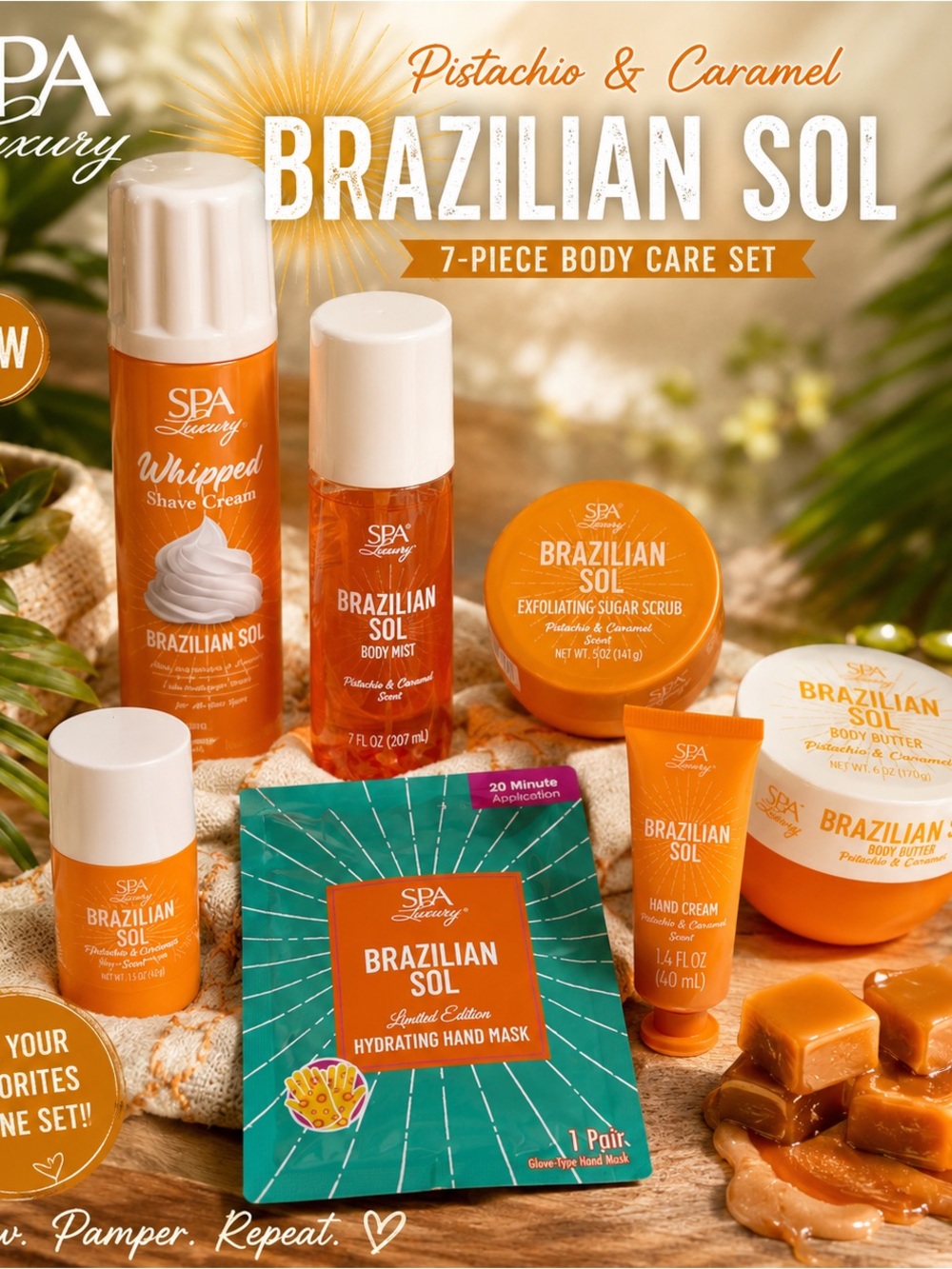 NWT Spa Luxury 7 piece Brazilian Sol set